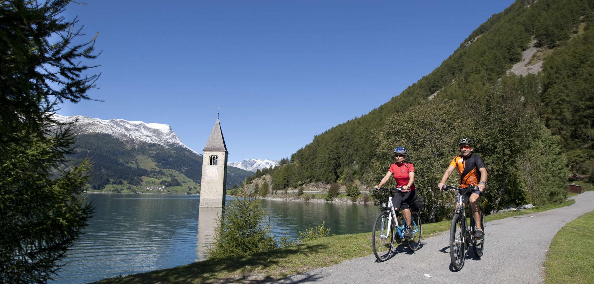 Radtouren in Naturns bei Meran im Vinschgau. Radurlaub in Südtirol