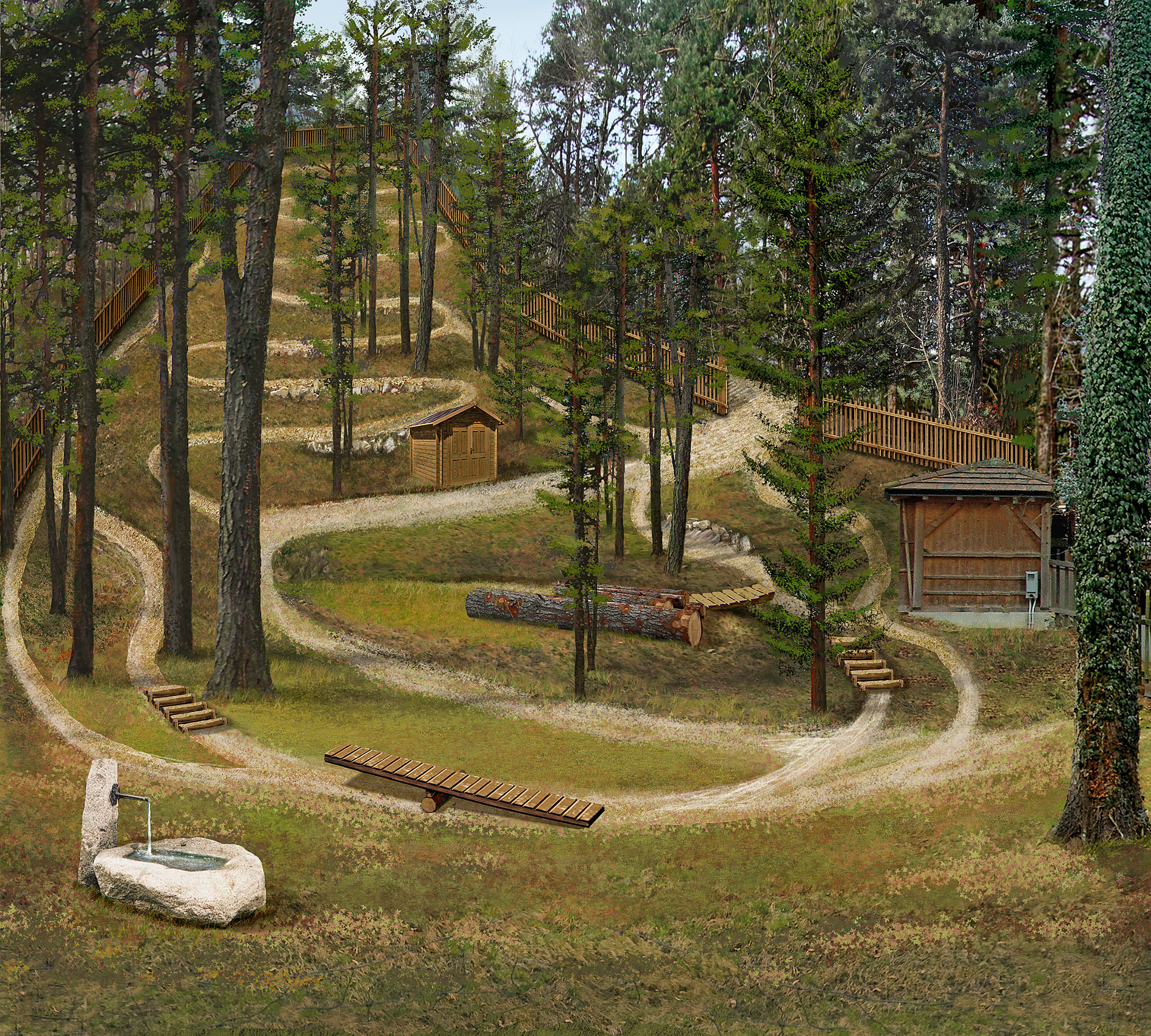 Fahrtechnikgelände der Ötzi Bike Academy