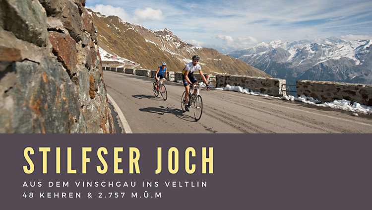 Tour mit dem Rennrad zum Stilfserjoch im Vinschgau / Südtirol